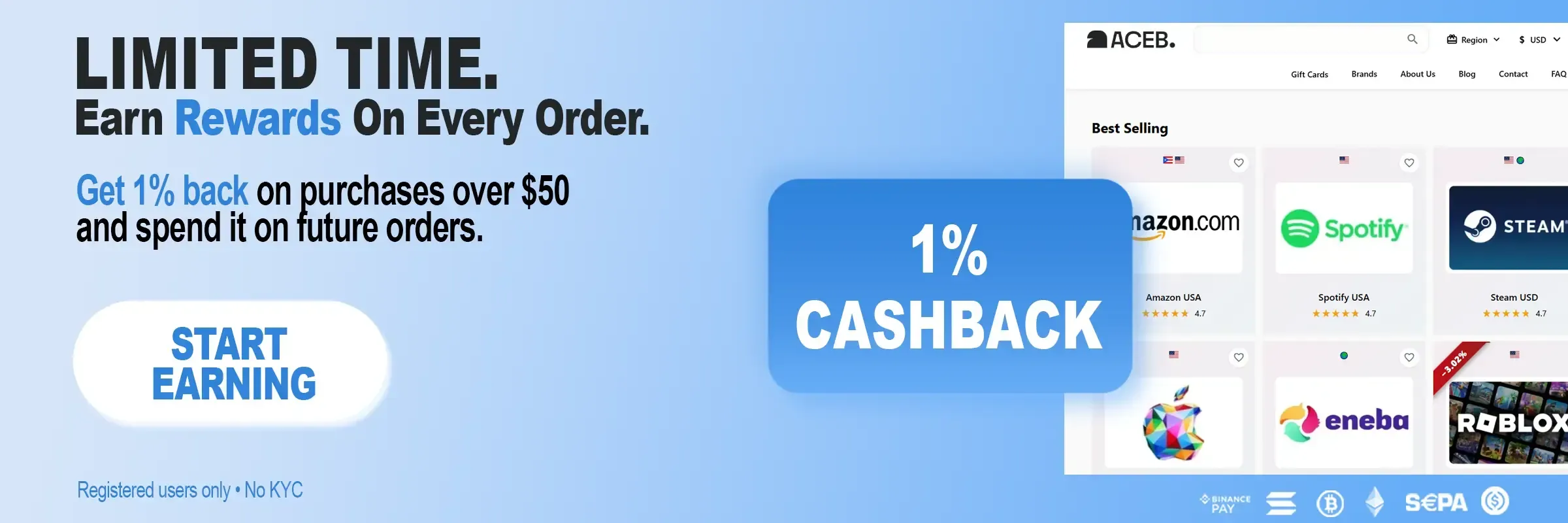 Earn rewards on every order