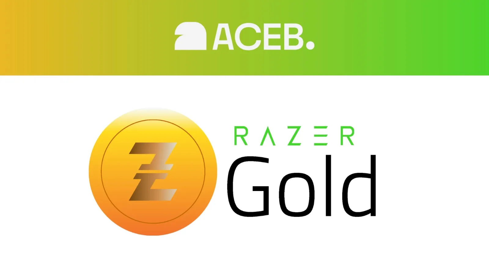 Razer Gold gift card displayed on a gaming desk with RGB lighting, controller and gaming accessories.