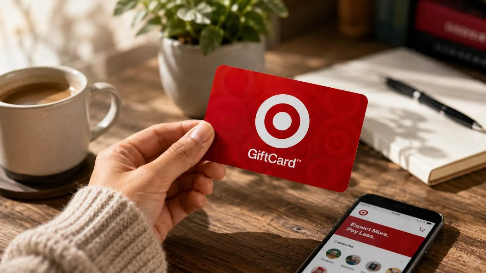 Person holding a Target Gift Card ready for online or in-store shopping in the US