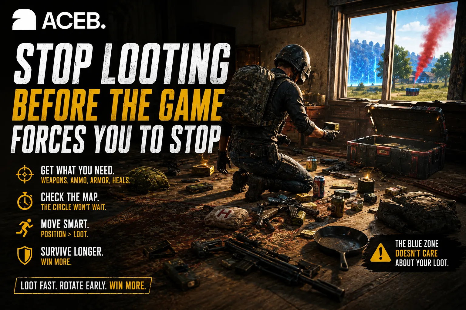 Stop looting before the game forces you to stop in PUBG