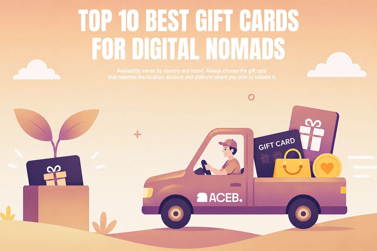Top 10 best gift cards for digital nomads in 2026